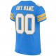 Custom Powder Blue White-Gold Mesh Authentic Football Jersey