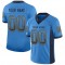 Custom Powder Blue Navy-Gold Mesh Drift Fashion Football Jersey