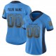 Custom Powder Blue Navy-Gold Mesh Drift Fashion Football Jersey