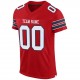 Custom Red White-Navy Mesh Authentic Football Jersey