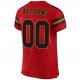 Custom Red Black-Old Gold Mesh Authentic Football Jersey