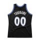 Custom Black White-Royal Authentic Throwback Basketball Jersey