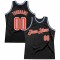 Custom Black Orange-Light Blue Authentic Throwback Basketball Jersey