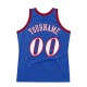 Custom Blue White-Red Authentic Throwback Basketball Jersey