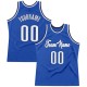 Custom Blue White-Navy Authentic Throwback Basketball Jersey