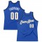 Custom Blue White-Black Authentic Throwback Basketball Jersey