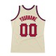 Custom Cream Red-Navy Authentic Throwback Basketball Jersey