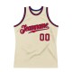 Custom Cream Red-Navy Authentic Throwback Basketball Jersey