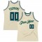 Custom Cream Hunter Green-Royal Authentic Throwback Basketball Jersey