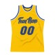 Custom Gold Royal-White Authentic Throwback Basketball Jersey