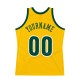 Custom Gold Hunter Green-White Authentic Throwback Basketball Jersey