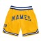 Custom Gold Royal-White Authentic Throwback Basketball Shorts