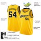 Custom Gold Black-White Round Neck Rib-Knit Basketball Jersey