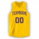 Custom Gold Purple V-Neck Basketball Jersey