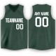 Custom Hunter Green White V-Neck Basketball Jersey