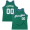 Custom Kelly Green White-Royal Authentic Throwback Basketball Jersey