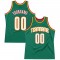 Custom Kelly Green White-Gold Authentic Throwback Basketball Jersey