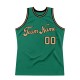 Custom Kelly Green Old Gold-Black Authentic Throwback Basketball Jersey