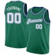 Custom Kelly Green White-Royal Round Neck Rib-Knit Basketball Jersey