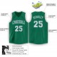 Custom Kelly Green White V-Neck Basketball Jersey