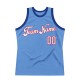 Custom Light Blue White-Red Authentic Throwback Basketball Jersey