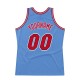 Custom Light Blue Red-Black Authentic Throwback Basketball Jersey