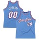 Custom Light Blue White-Royal Authentic Throwback Basketball Jersey