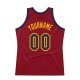 Custom Maroon Navy-Gold Authentic Throwback Basketball Jersey