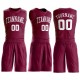 Custom Maroon White Round Neck Suit Basketball Jersey