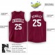 Custom Maroon White Round Neck Basketball Jersey