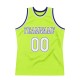 Custom Neon Green White-Navy Authentic Throwback Basketball Jersey