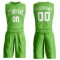 Custom Neon Green White Round Neck Suit Basketball Jersey