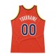 Custom Orange Navy-Gold Authentic Throwback Basketball Jersey