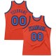 Custom Orange Blue-Navy Authentic Throwback Basketball Jersey