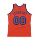 Custom Orange Blue-Navy Authentic Throwback Basketball Jersey