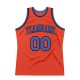 Custom Orange Blue-Navy Authentic Throwback Basketball Jersey