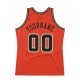 Custom Orange Black-Old Gold Authentic Throwback Basketball Jersey