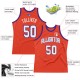 Custom Orange White-Purple Authentic Throwback Basketball Jersey