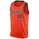 Custom Orange Black-Cream Round Neck Rib-Knit Basketball Jersey