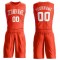 Custom Orange White Round Neck Suit Basketball Jersey