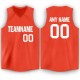 Custom Orange White V-Neck Basketball Jersey