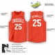 Custom Orange White Round Neck Basketball Jersey