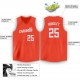 Custom Orange White V-Neck Basketball Jersey