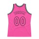 Custom Pink Pink-Black Authentic Throwback Basketball Jersey