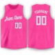 Custom Pink White Round Neck Basketball Jersey