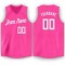 Custom Pink White V-Neck Basketball Jersey