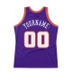 Custom Purple White-Orange Authentic Throwback Basketball Jersey