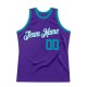 Custom Purple Teal-White Authentic Throwback Basketball Jersey