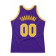 Custom Purple Gold-White Authentic Throwback Basketball Jersey