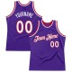 Custom Purple White-Red Authentic Throwback Basketball Jersey